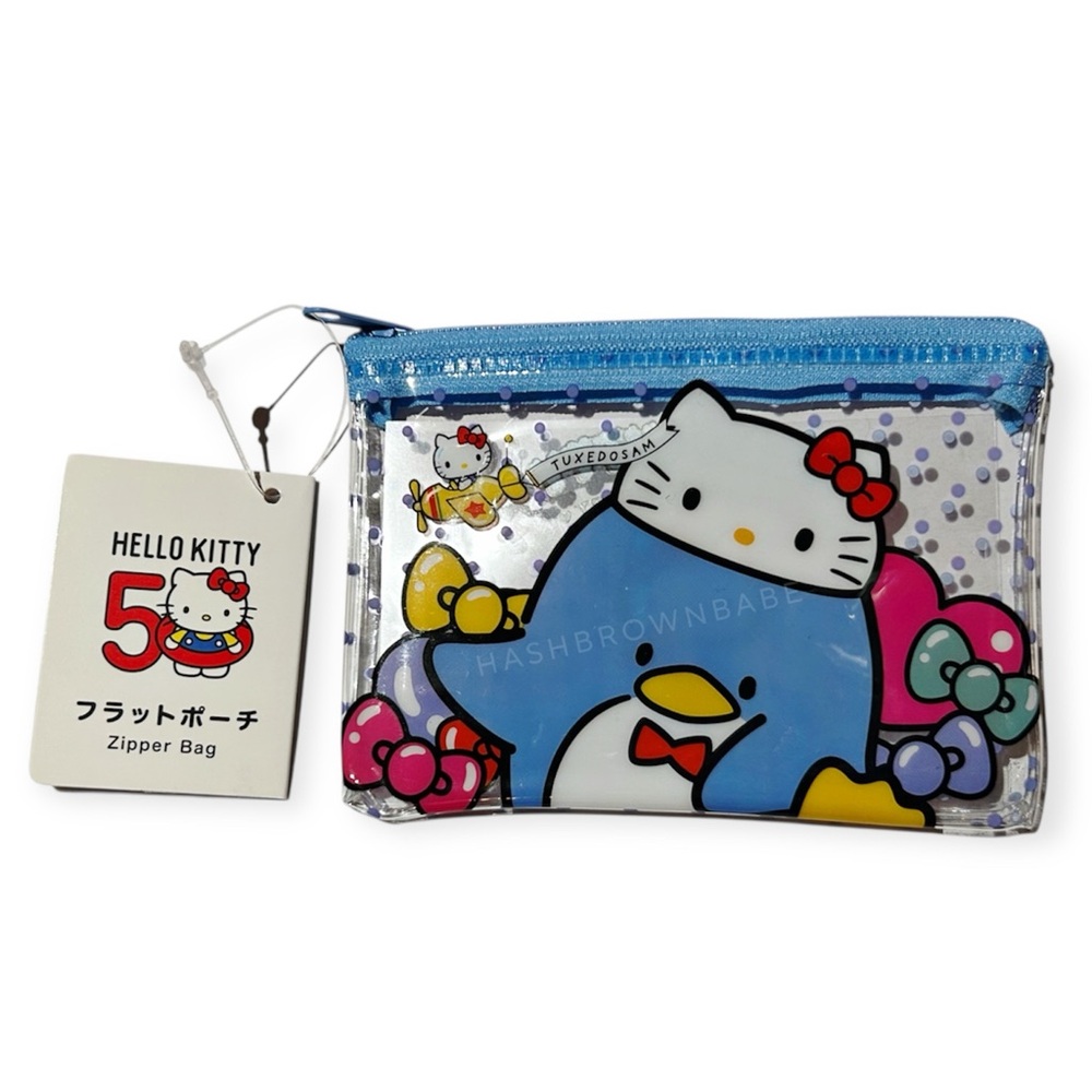 Sanrio Hello Kitty Tuxedosam 50th Anniversary Small Flat Coin Purse Bag Pouch